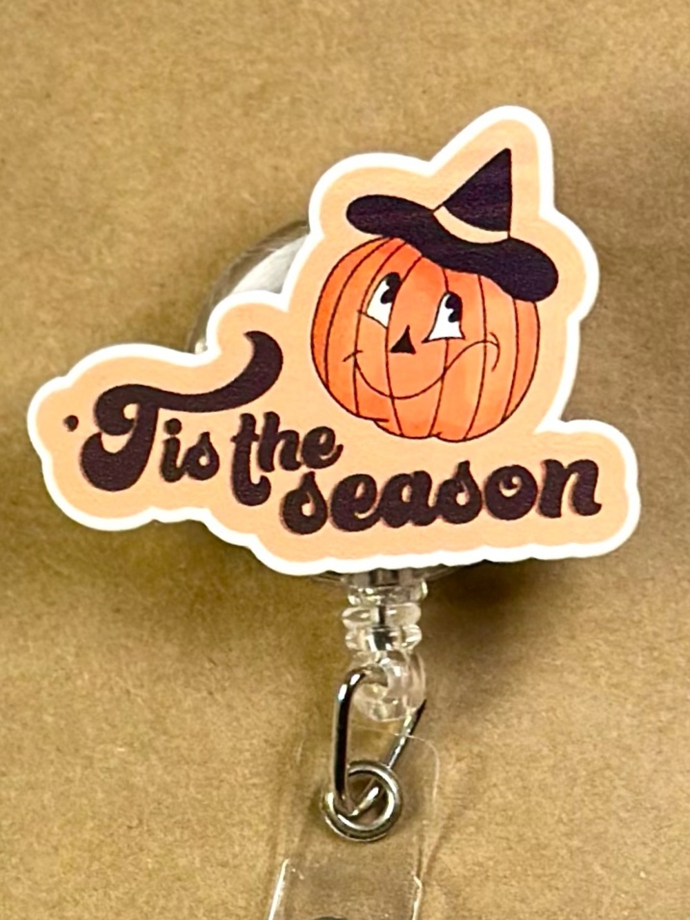 Tis the Season Pumpkin Badge Reel Halloween